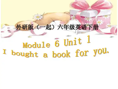 外研版英语六下(一起)《Module6 Unit1》PPT课件2