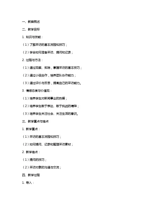 小记者采访教案范文