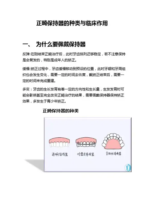 正畸保持器的种类与作用