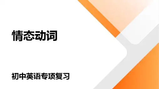 情态动词(12张PPT)初中英语专项复习课件