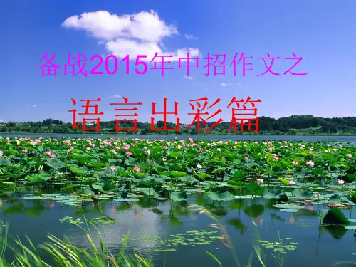 初中作文指导语言出彩篇ppt课件