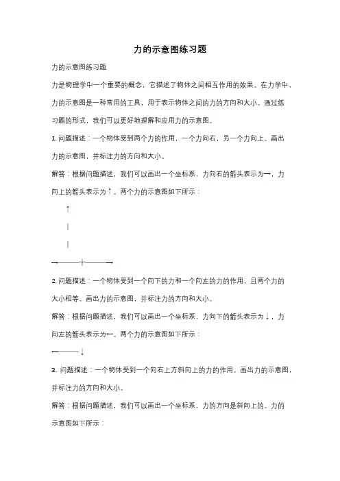 力的示意图练习题