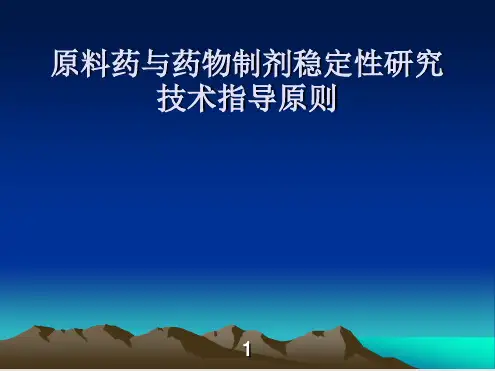 药物稳定性研究技术指导原则