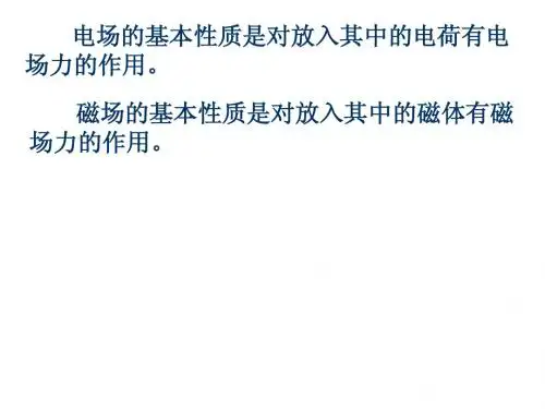 选修2 磁场对通电导线的作用-安培力  ppt