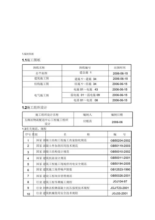 长城杯样板混凝土施工方案(完整版)