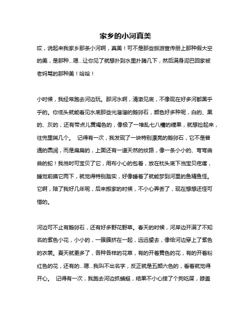 作文《家乡的小河真美》