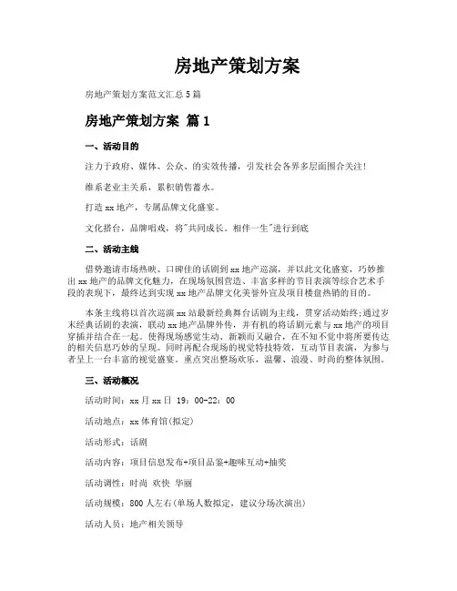 房地产策划方案
