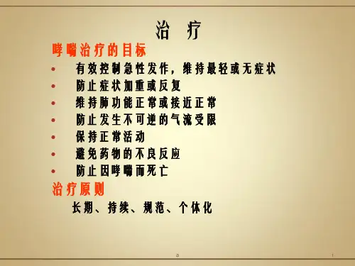 哮喘的治疗PPT课件