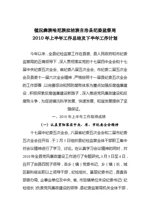 纪委工作总结