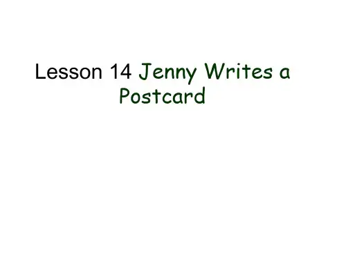 五年级英语下册课件-Lesson 14 Jenny Writes a Postcard（53）-冀教版