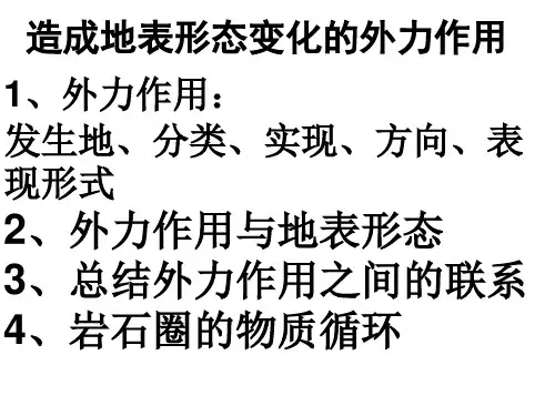 外力作用及地表形态