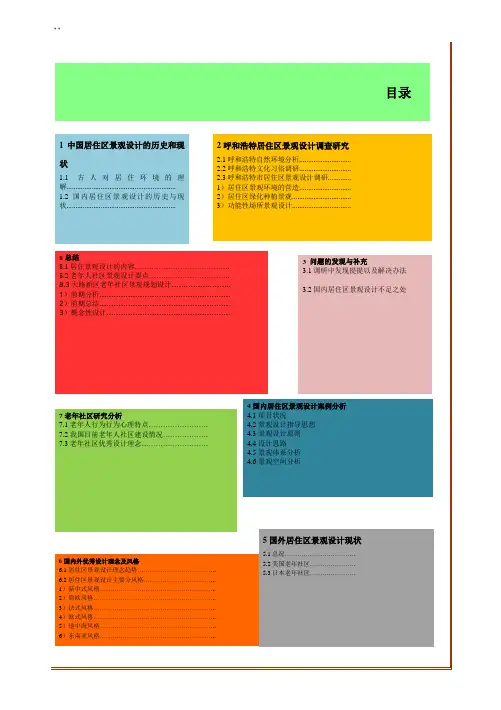 居住区景观设计调研调查报告