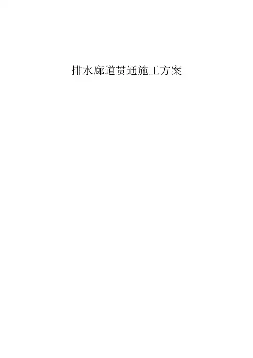 排水廊道贯通施工方案