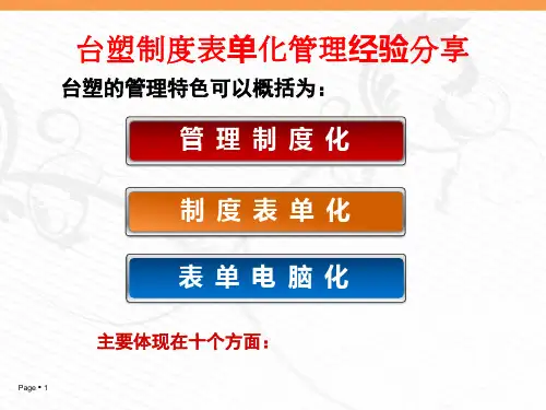 企业制度表单化管理经验分享.