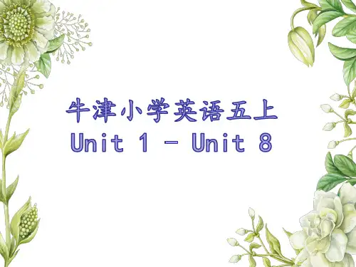译林版(三起)五年级上册英语期末复习课件
