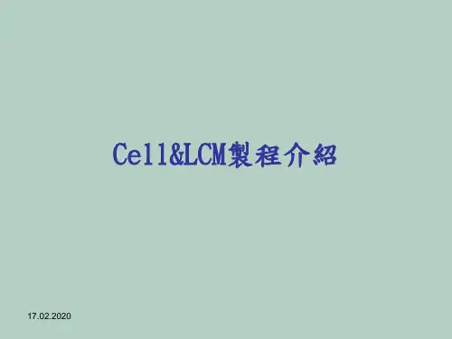 Cell与LCM制造流程介绍