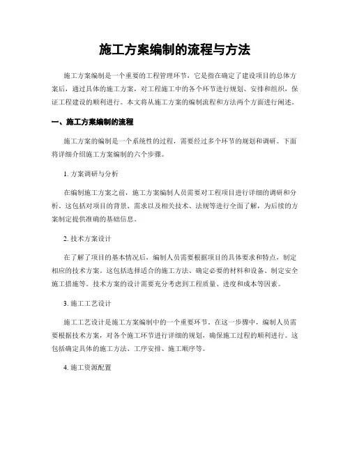 施工方案编制的流程与方法