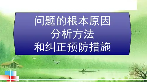 问题的根本原因分析方法和纠正预防措施.ppt