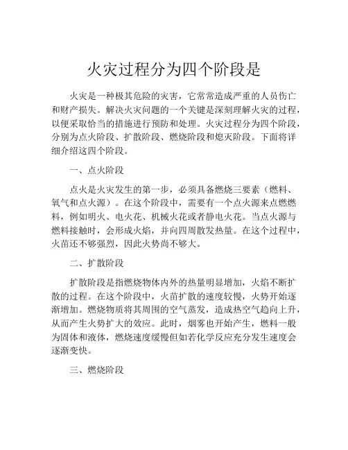 火灾过程分为四个阶段是