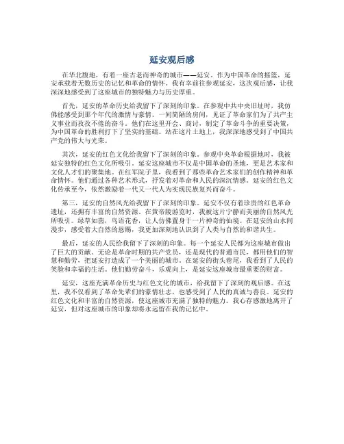 延安观后感怎么写100字