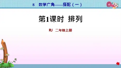 人教版二年级数学上册第8单元数学广角搭配(一)课件