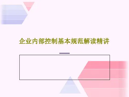 企业内部控制基本规范解读精讲PPT59页
