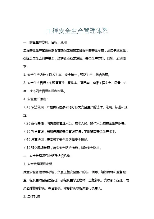 工程安全生产管理体系