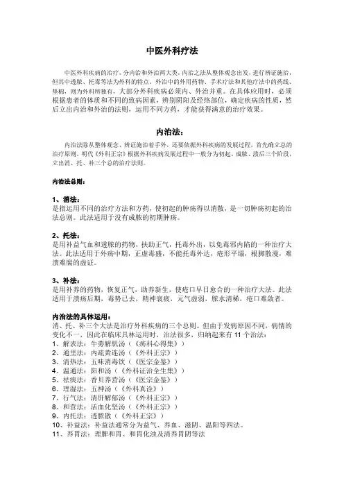 中医外科疗法