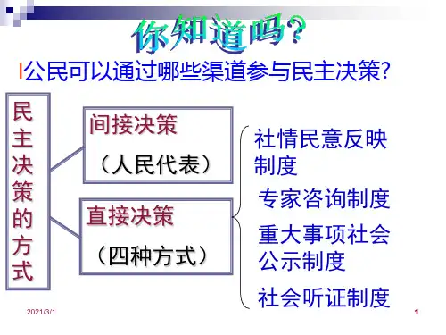 民主决策：作出最佳选择PPT精品课件