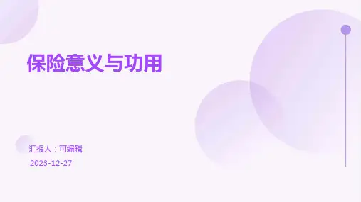 保险意义与功用ppt