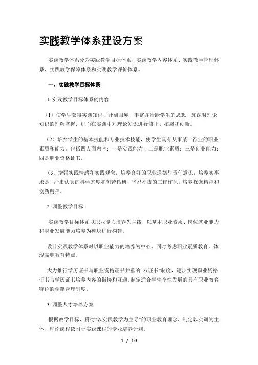 实践教学体系建设技术方案