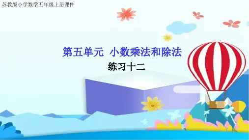 苏教版小学数学五年级上册课件第五单元 小数乘法和除法 练习十二整理课复习课练习课巩固课