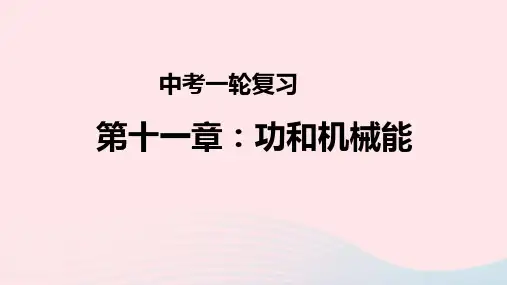 2020中考物理一轮复习课件：功和机械能 成