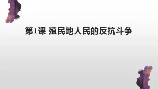 《殖民地人民的反抗斗争》PPT优秀课件下载