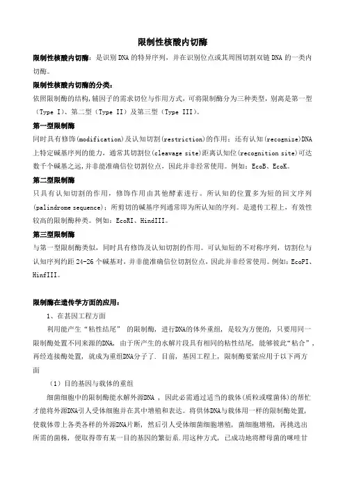 限制性核酸内切酶