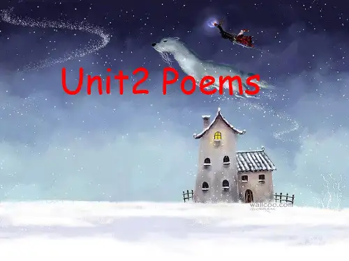 高中英语选修六+unit2+Poems+unit+2+poems+reading+课件