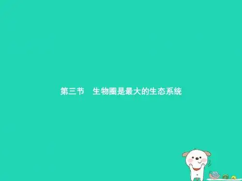 七年级生物上册1.2.3生物圈是最大的生态系统课件新版新人教版1221416