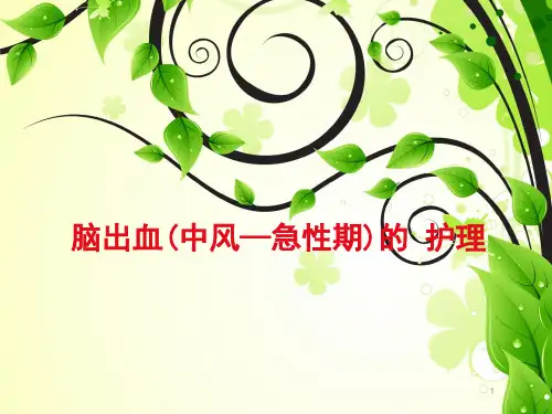 中风ppt课件