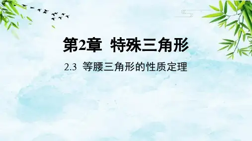 2.3 等腰三角形的性质定理八年级上册数学浙教版