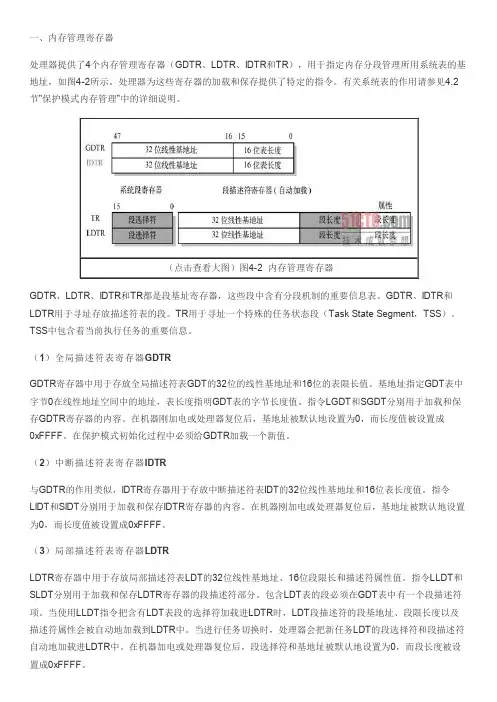 x86中内存管理寄存器