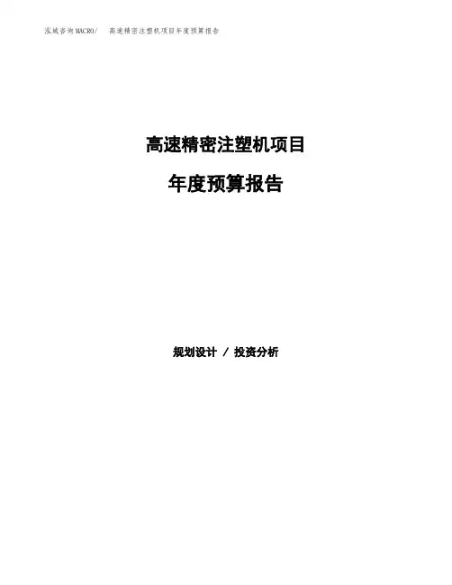 高速精密注塑机项目年度预算报告