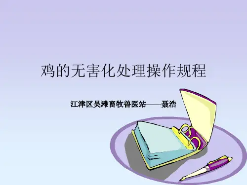 鸡的无害化处理操作规程