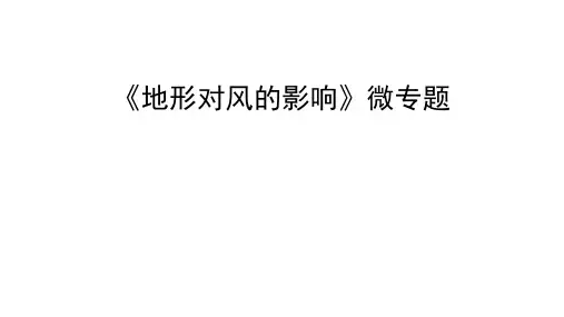 地形对风的影响-高考地理二轮专题复习课件