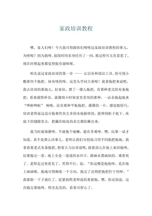 家政培训教程