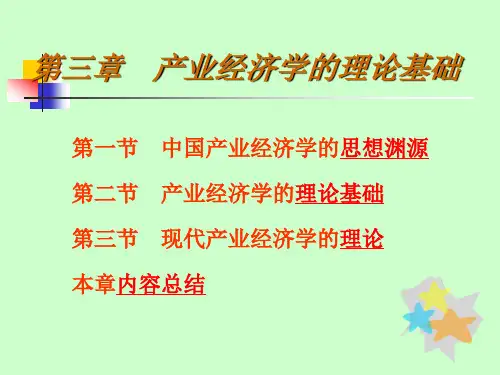 产业经济学的理论基础ppt