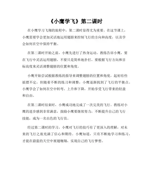 《小鹰学飞》第二课时