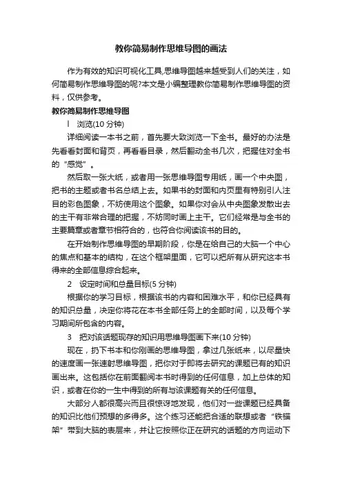 教你简易制作思维导图的画法