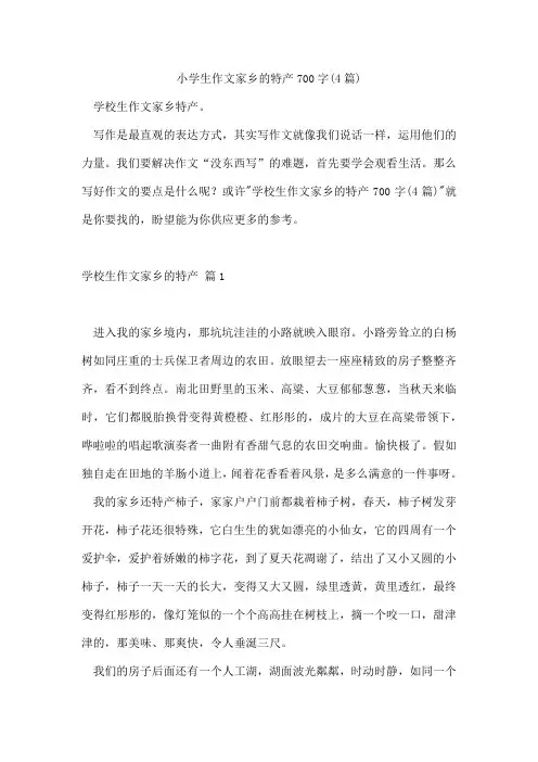 小学生作文家乡的特产700字(4篇)