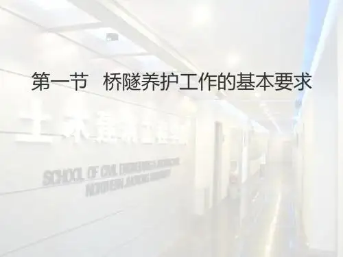 第七章 桥隧养护管理工作概况