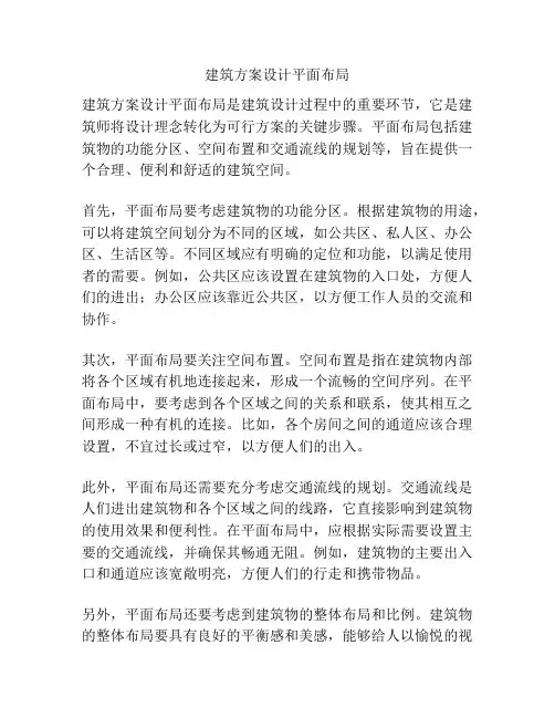 建筑方案设计平面布局
